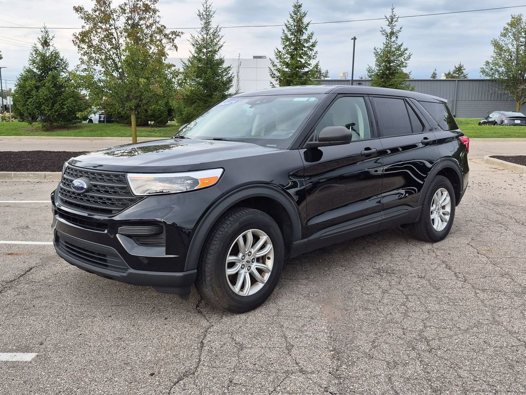 Black Metallic 2021 Ford Explorer SUV / Crossover All-Wheel Drive Automatic