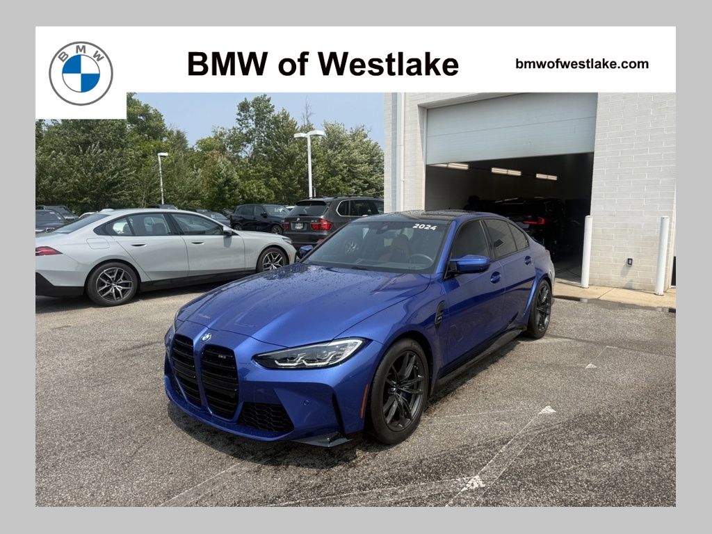 Portimao Blue Metallic 2024 BMW M3 Sedan Rear-Wheel Drive 6-Speed Manual