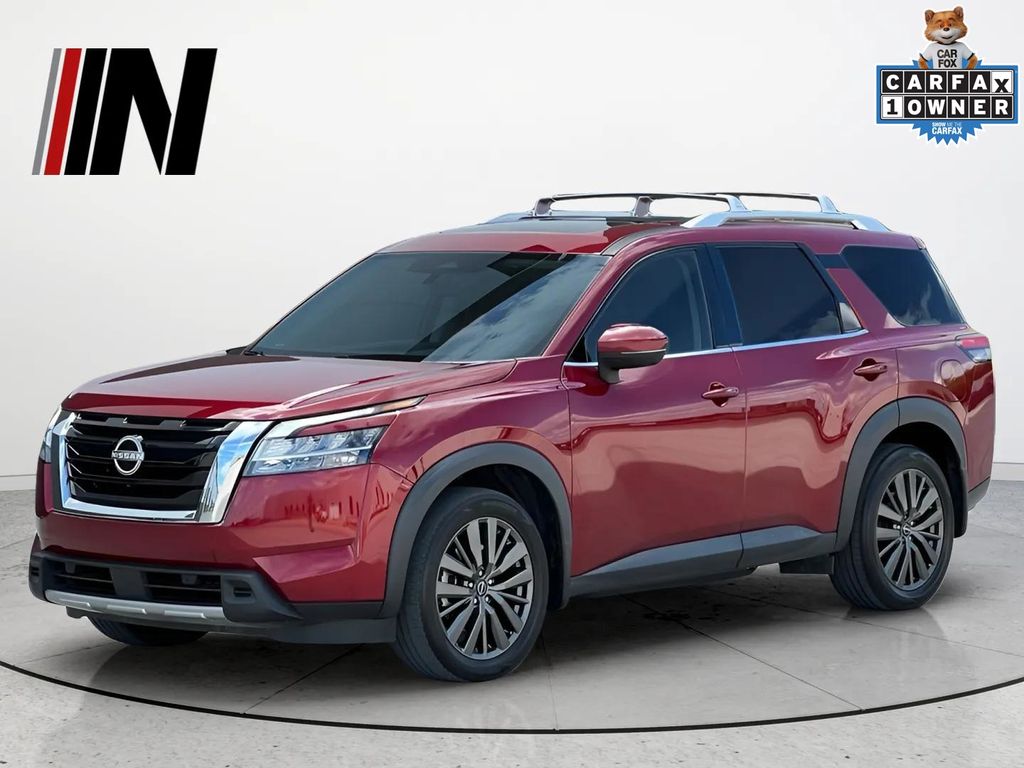 Red (Scarlet Ember Tintcoat) 2023 Nissan Pathfinder SUV / Crossover All-Wheel Drive 9-Speed Automatic