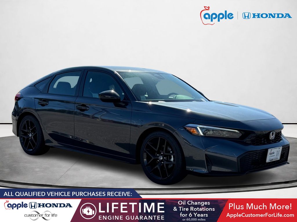 Meteorite Gray Metallic 2026 Honda Civic Hatchback Hatchback Front-Wheel Drive Continuously Variable Transmission