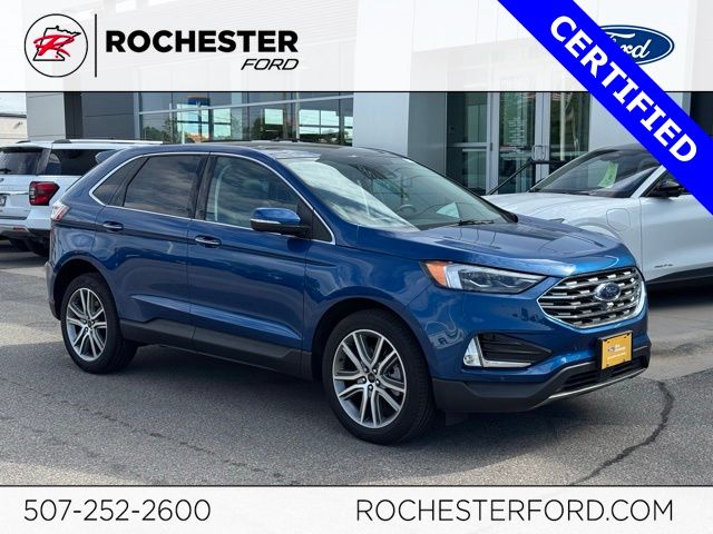 Atlas Blue Metallic 2024 Ford Edge Titanium AWD SUV / Crossover All-Wheel Drive 8-Speed Automatic