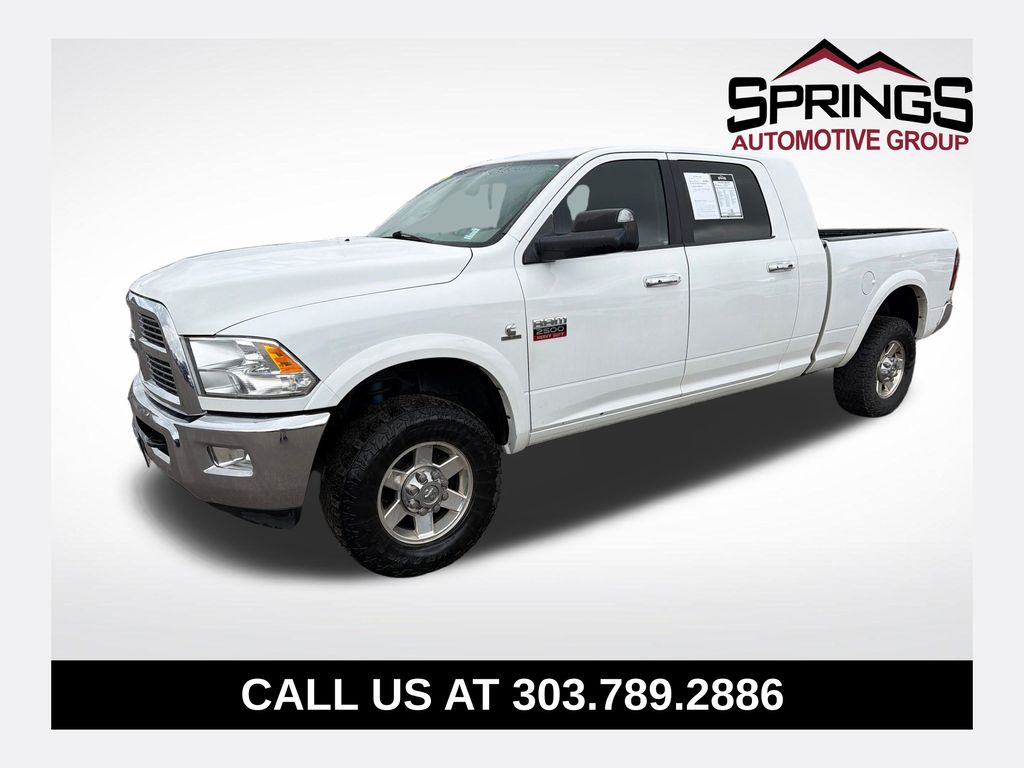 Bright White Clearcoat/Mineral Gray Metallic CC 2010 Dodge RAM 2500 SLT Mega Cab 4WD Pickup Truck Four-Wheel Drive 6-Speed Automatic