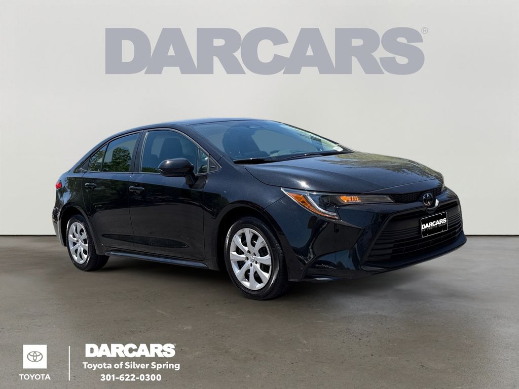 Midnight Black Metallic 2024 Toyota Corolla LE FWD Sedan Front-Wheel Drive Continuously Variable Transmission