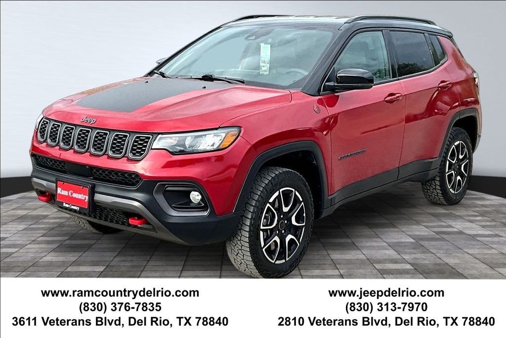 Red Hot Pearlcoat 2025 Jeep Compass SUV / Crossover Four-Wheel Drive 8-Speed Automatic
