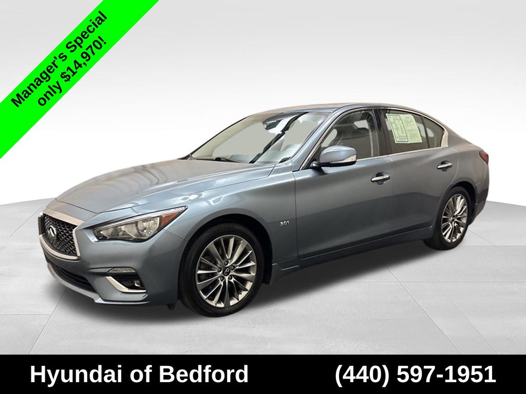 Hagane Blue 2020 INFINITI Q50 3.0t Luxe RWD Sedan Rear-Wheel Drive 7-Speed Automatic Overdrive