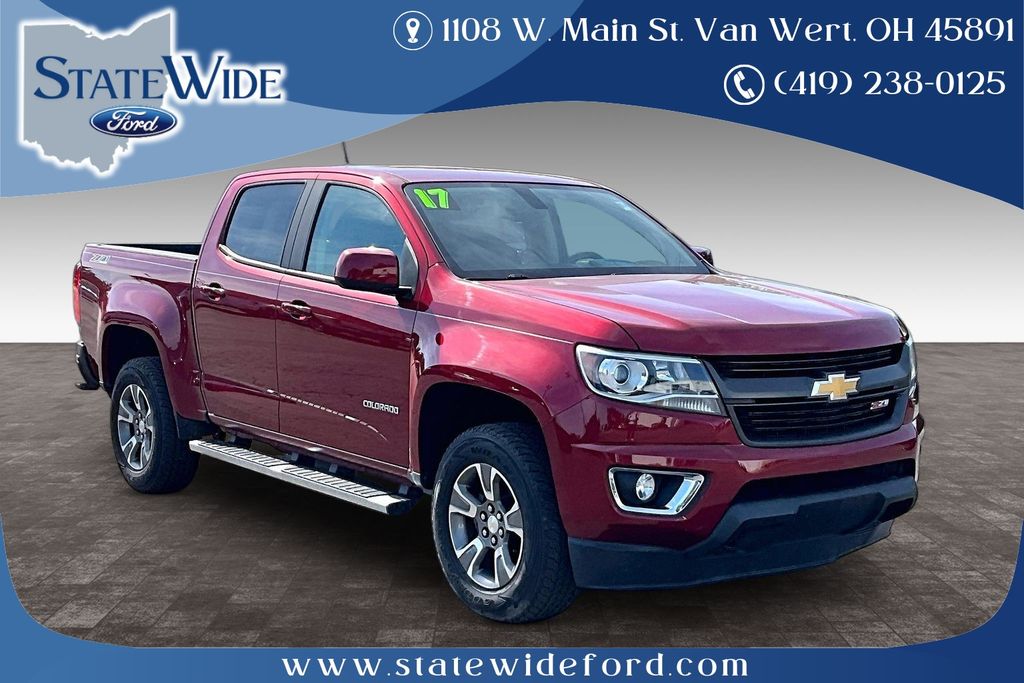 Cajun Red Tintcoat 2017 Chevrolet Colorado Z71 Crew Cab 4WD Pickup Truck Four-Wheel Drive 8-Speed Automatic