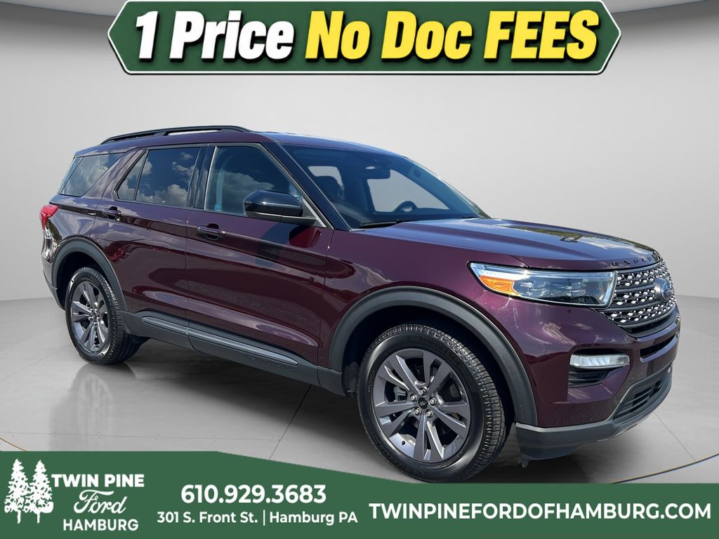Red Metallic 2023 Ford Explorer SUV / Crossover All-Wheel Drive Automatic