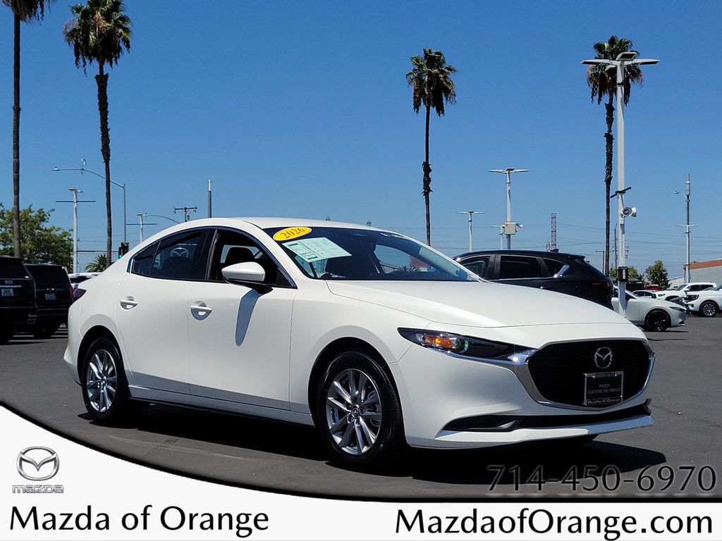 Snowflake White Pearl Mica 2026 Mazda MAZDA3 Sedan Front-Wheel Drive 6-Speed Automatic