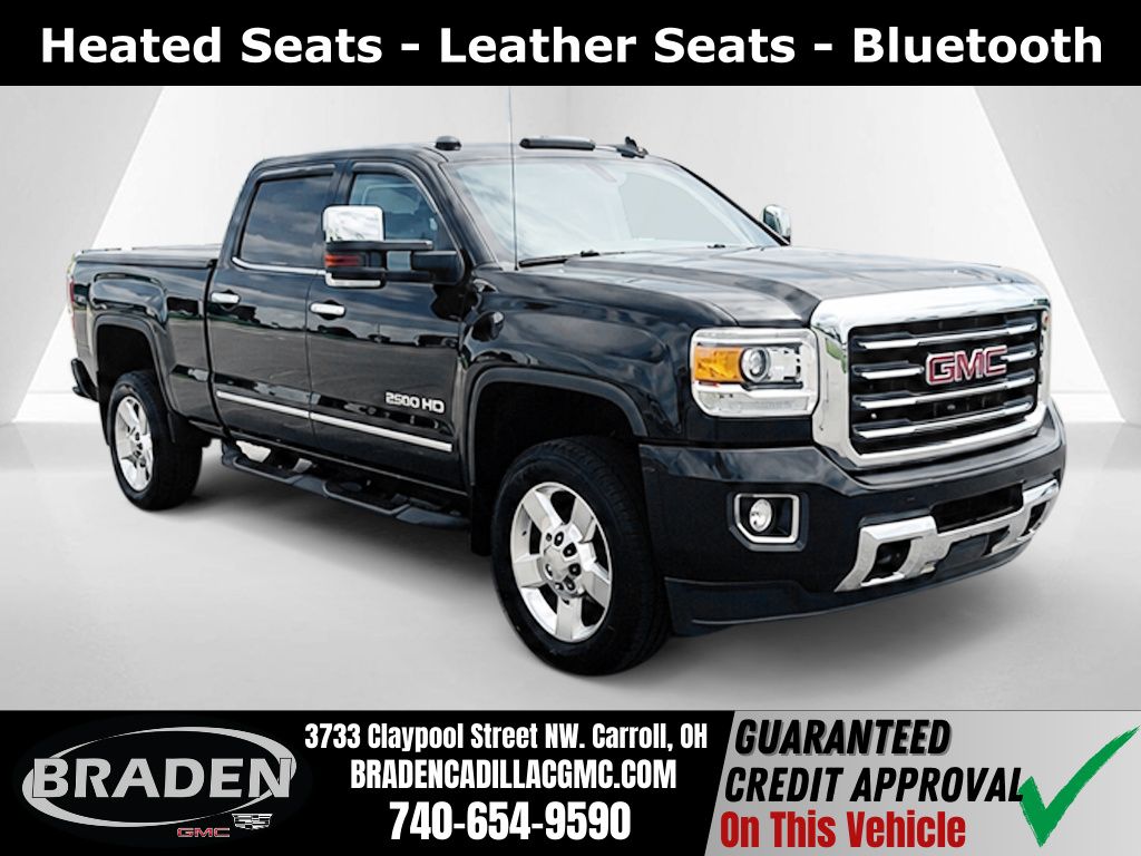 Onyx Black 2016 GMC Sierra 2500HD SLT Crew Cab SB 4WD Pickup Truck Four-Wheel Drive 6-Speed Automatic Overdrive