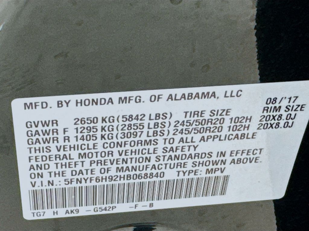 Used Car 2017 Honda Pilot  Touring For Sale Under $20,000 In Austin, Texas