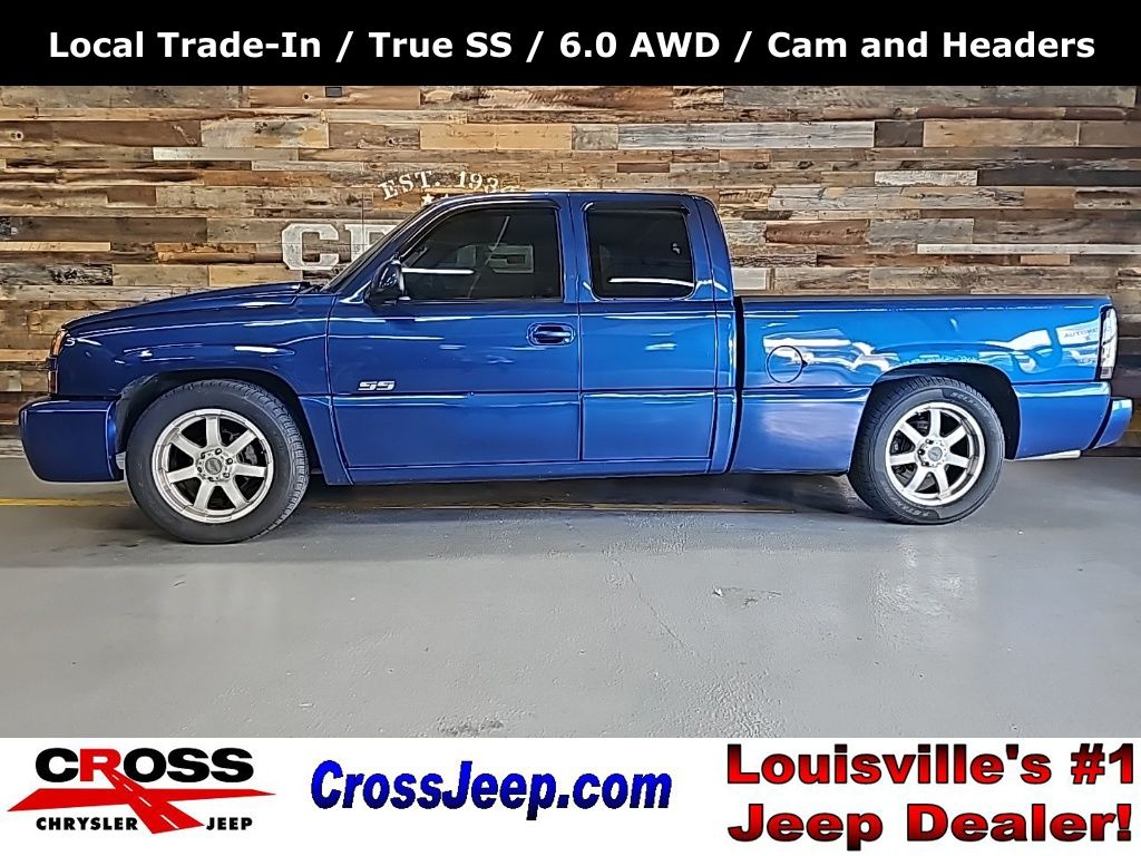 Arrival Blue Metallic 2003 Chevrolet Silverado SS Extended Cab AWD Pickup Truck All-Wheel Drive 4-Speed Automatic Overdrive