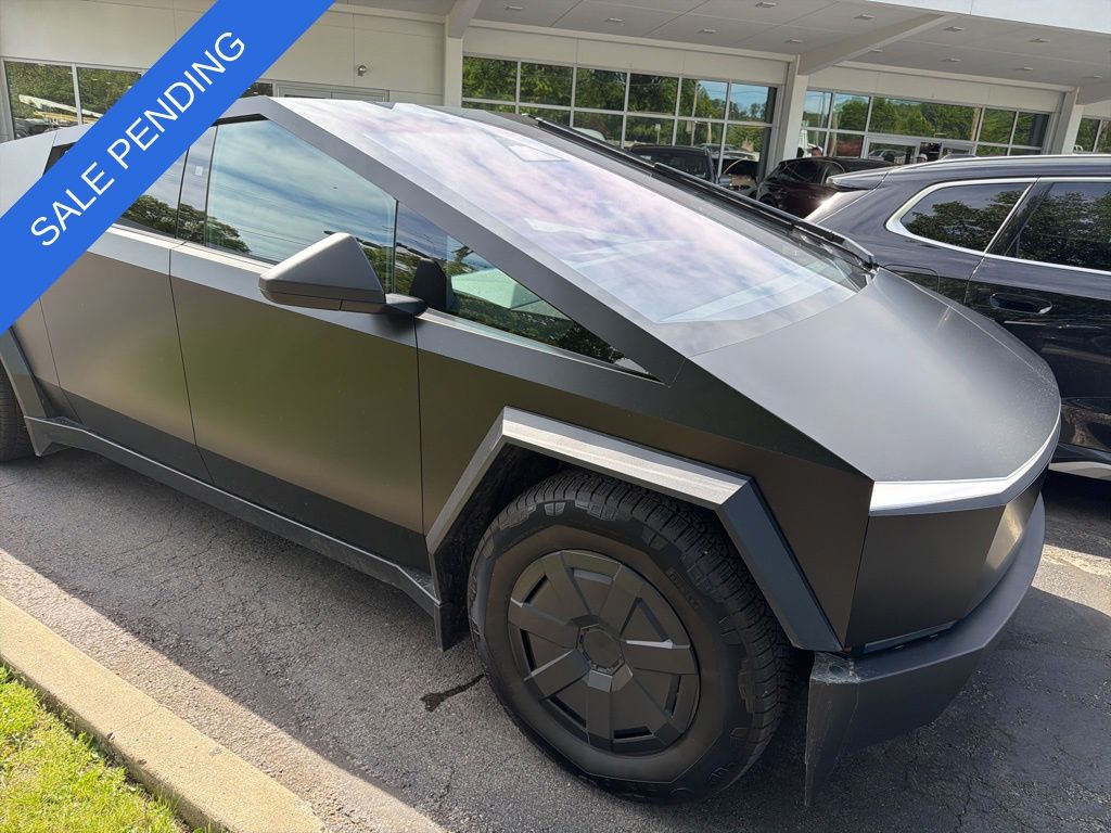 Black 2025 Tesla Cybertruck Crew Cab AWD Pickup Truck All-Wheel Drive 1-Speed Automatic