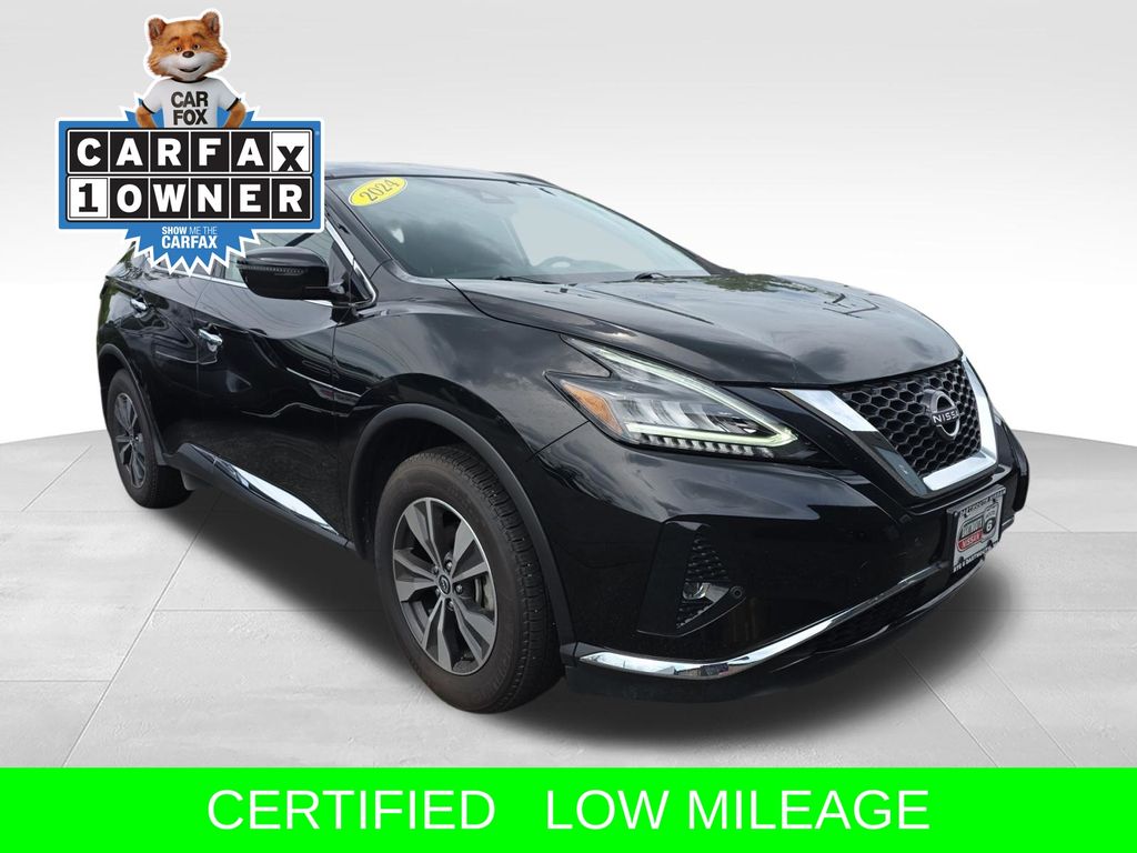 Super Black 2024 Nissan Murano SUV / Crossover All-Wheel Drive Continuously Variable Transmission
