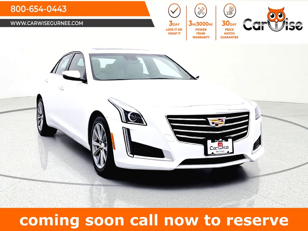 White 2019 Cadillac CTS 2.0T Luxury AWD Sedan All-Wheel Drive 8-Speed Automatic