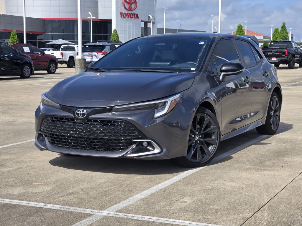Midnight Black Metallic 2025 Toyota Corolla Hatchback Hatchback Front-Wheel Drive Continuously Variable Transmission