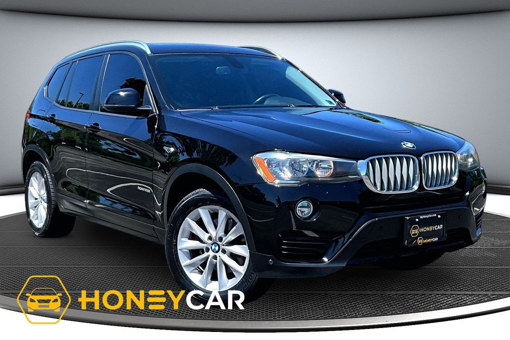 Jet Black 2017 BMW X3 xDrive28i AWD SUV / Crossover All-Wheel Drive 8-Speed Automatic