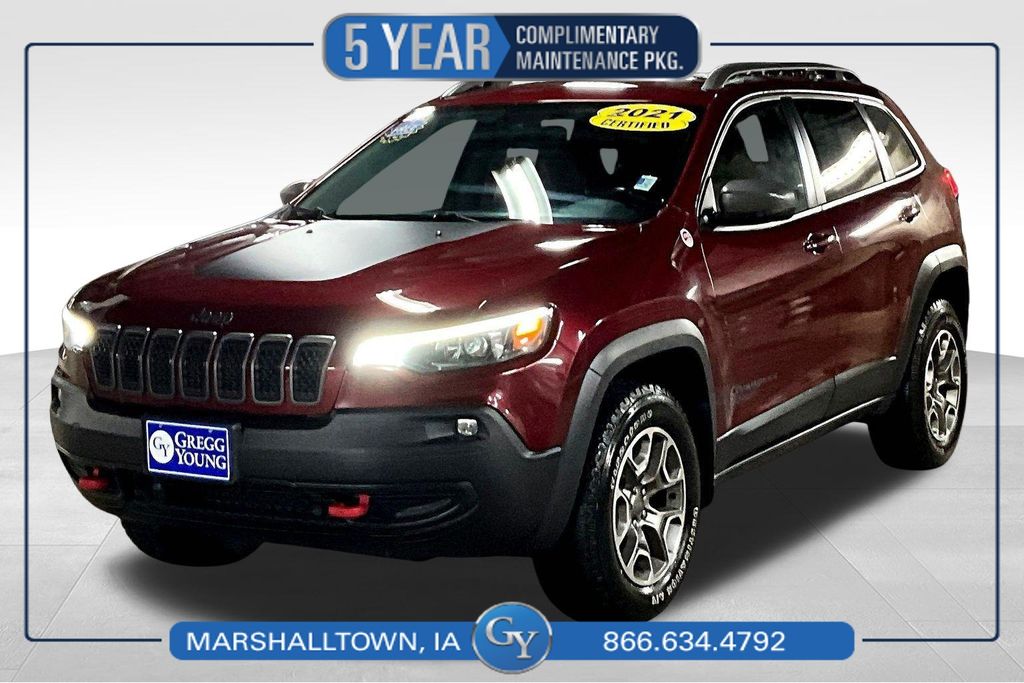 Velvet Red Pearlcoat 2021 Jeep Cherokee Trailhawk 4WD SUV / Crossover Four-Wheel Drive 9-Speed Automatic
