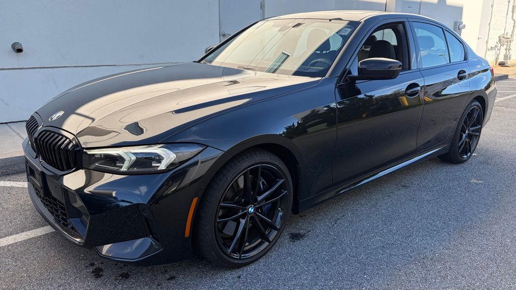 Black Sapphire Metallic 2024 BMW 3 Series Sedan All-Wheel Drive 8-Speed Automatic