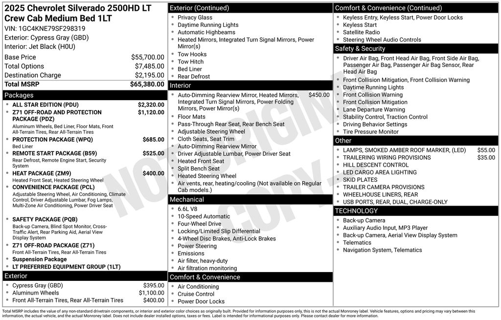 Used 2025 Gray Chevrolet LT image 2