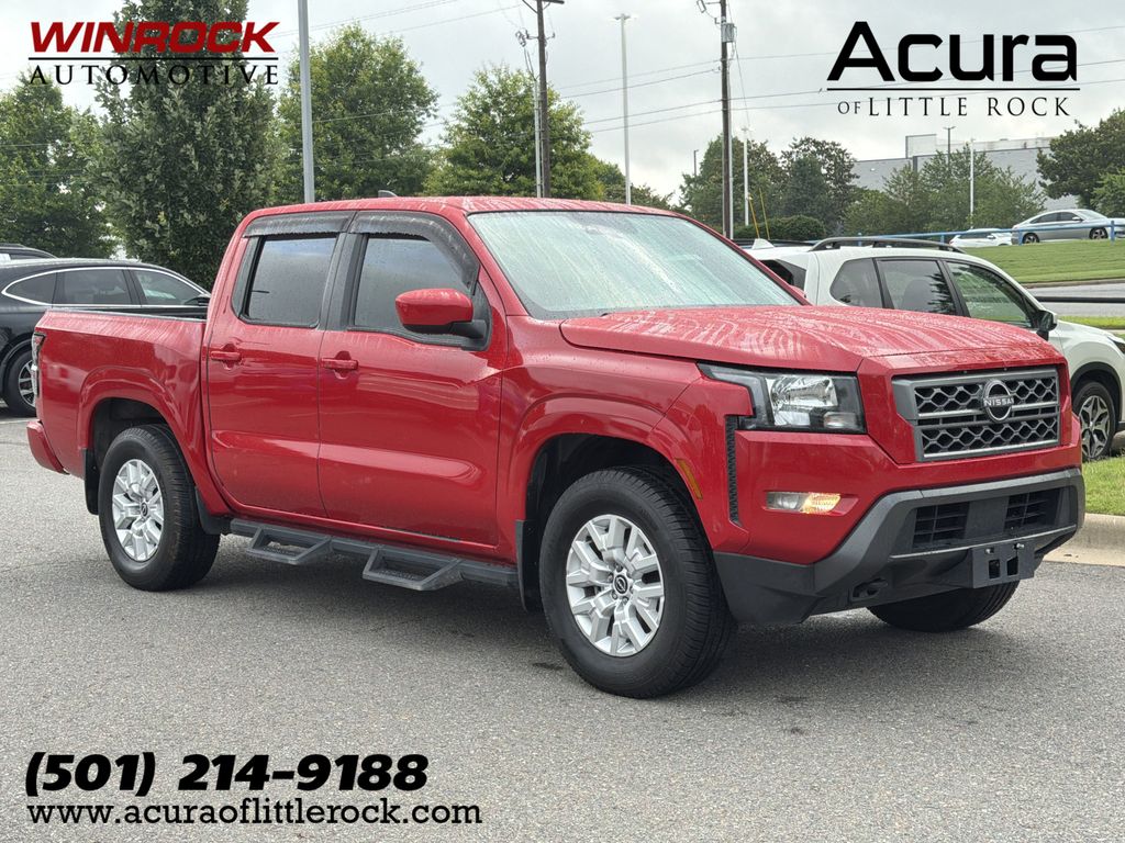 Red Alert 2022 Nissan Frontier SV Crew Cab 4WD Pickup Truck Four-Wheel Drive 9-Speed Automatic