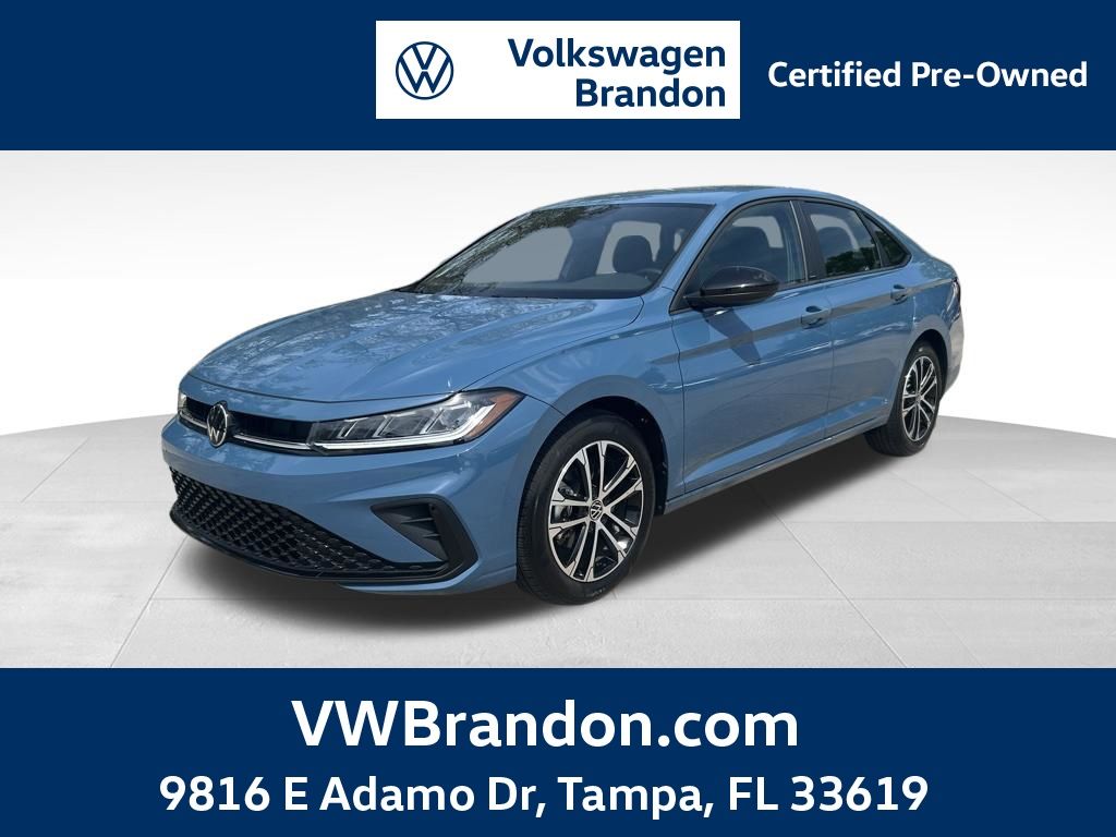 Monterey Blue 2025 Volkswagen Jetta Sport FWD Sedan Front-Wheel Drive 8-Speed Automatic