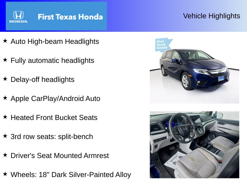 Used Car 2019 Honda Odyssey  Ex For Sale Under $20,000 In Austin, Texas