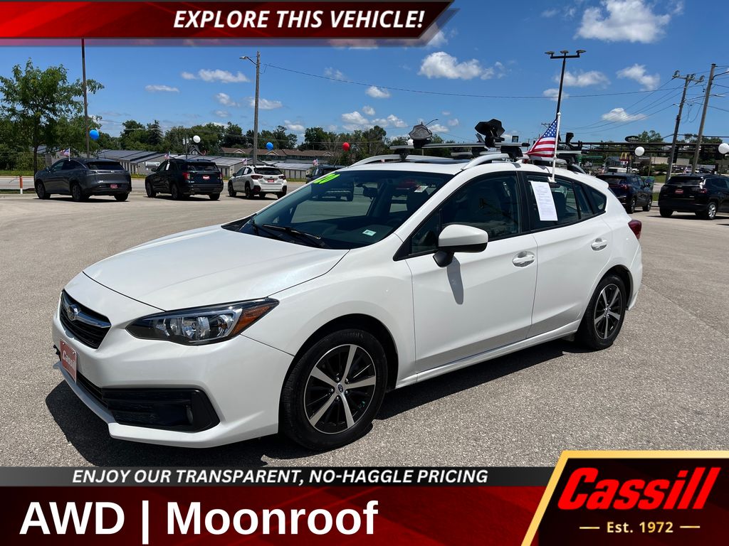 Crystal White Pearl 2020 Subaru Impreza Hatchback All-Wheel Drive Continuously Variable Transmission