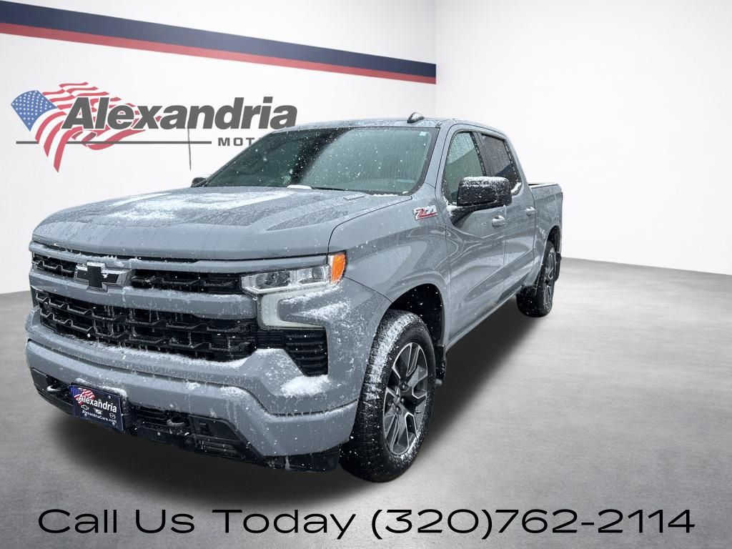 Slate Gray Metallic 2024 Chevrolet Silverado 1500 RST Crew Cab 4WD Pickup Truck Four-Wheel Drive Automatic