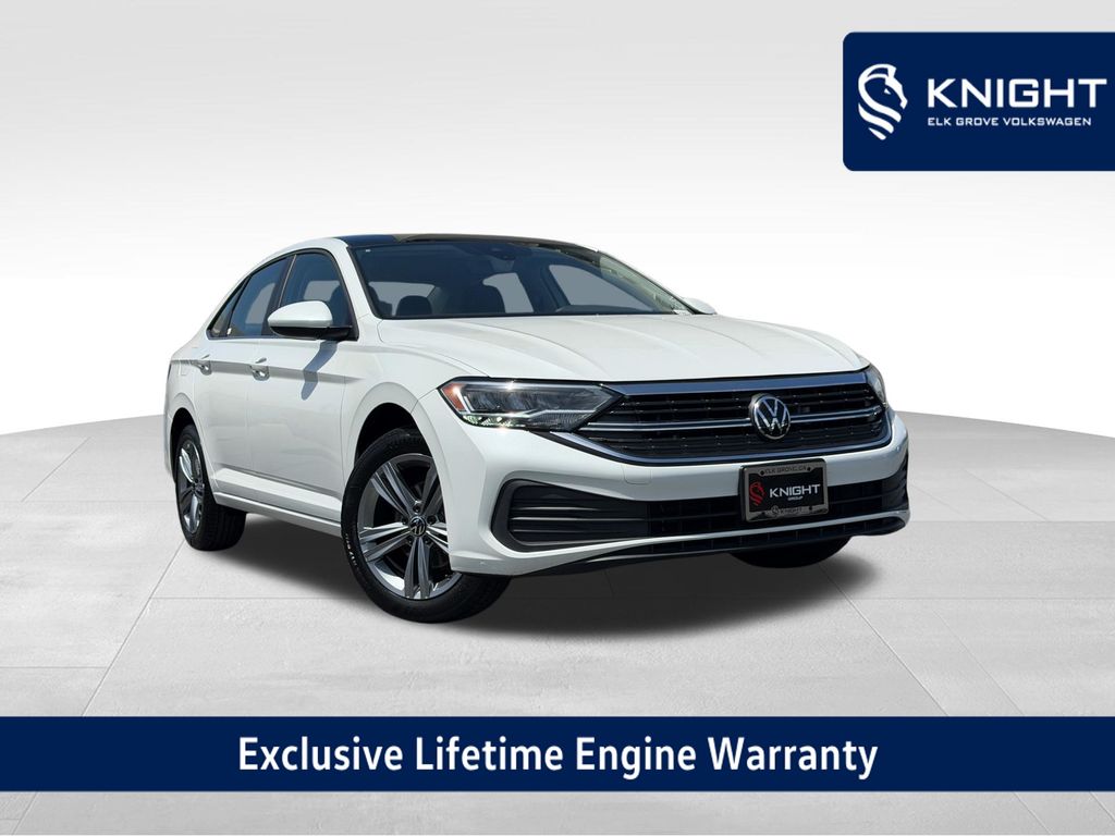 Opal White Pearl 2024 Volkswagen Jetta Sedan Front-Wheel Drive 8-Speed Automatic