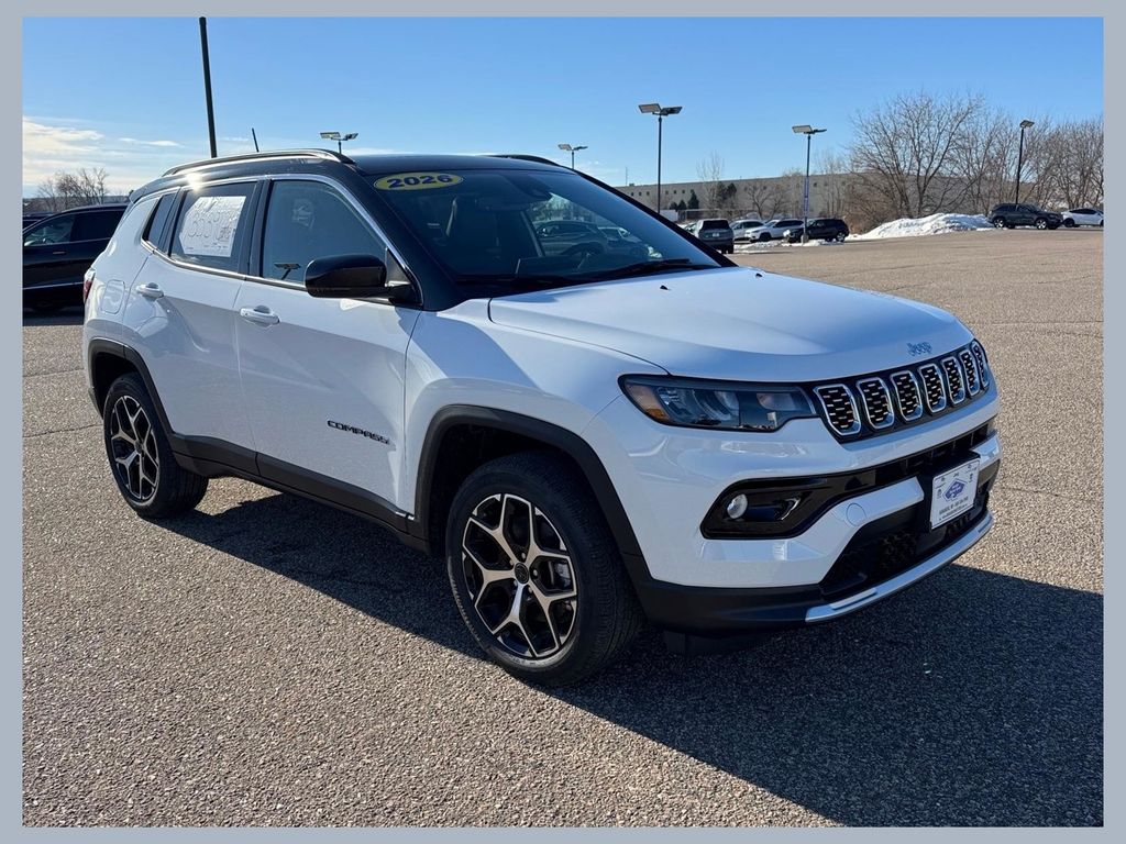 bright white clearcoat 2026 Jeep Compass Limited 4WD SUV / Crossover Four-Wheel Drive 8-Speed Automatic