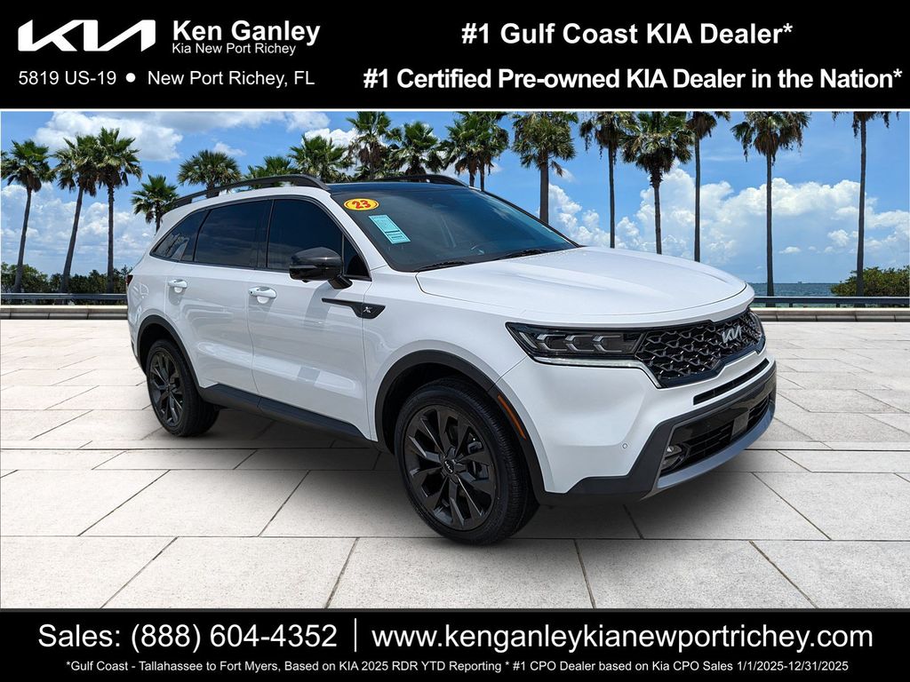 Glacial White Pearl 2023 Kia Sorento SUV / Crossover All-Wheel Drive 8-Speed Dual Clutch