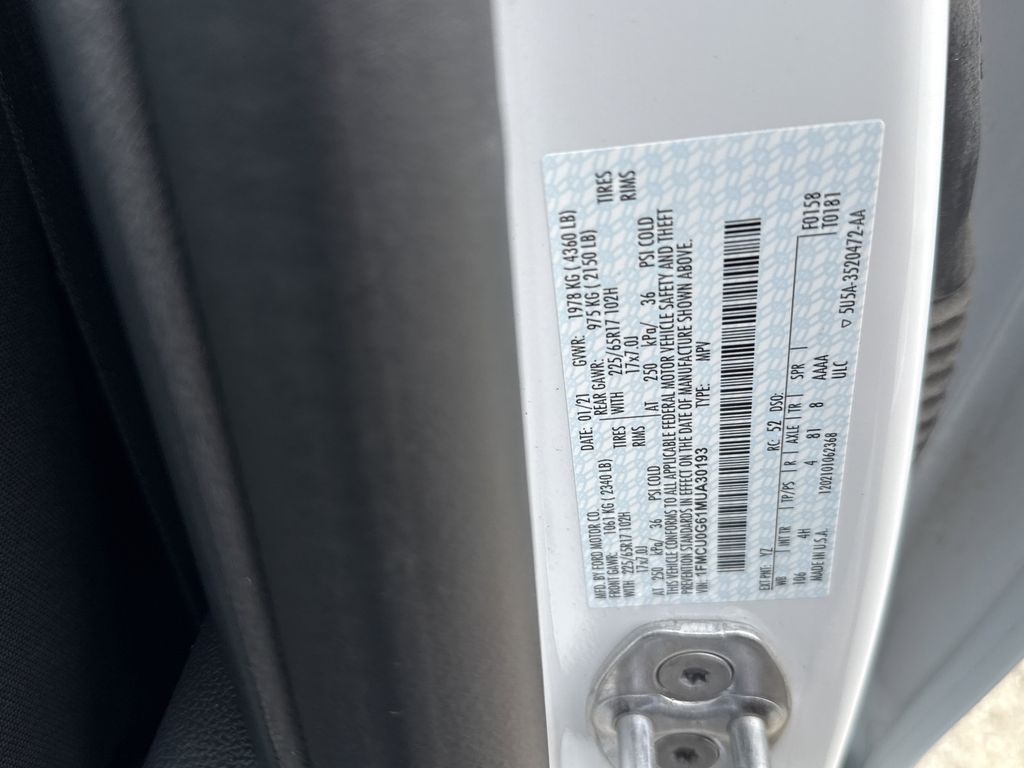2021 Ford Escape SE White at Texan Dodge Chrysler Jeep Ram