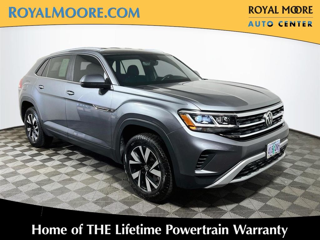 Platinum Gray Metallic 2022 Volkswagen Atlas Cross Sport SUV / Crossover All-Wheel Drive 8-Speed Automatic