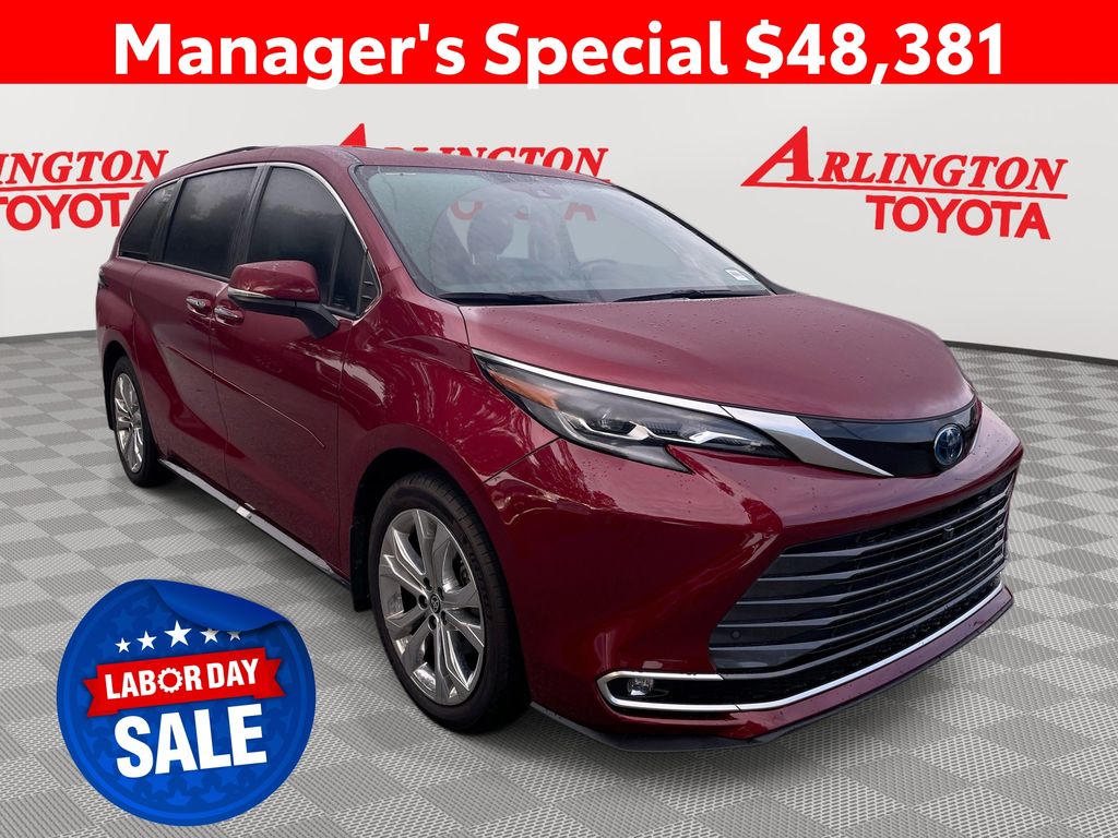 Red (Ruby Flare Pearl) 2024 Toyota Sienna Minivan Front-Wheel Drive Continuously Variable Transmission