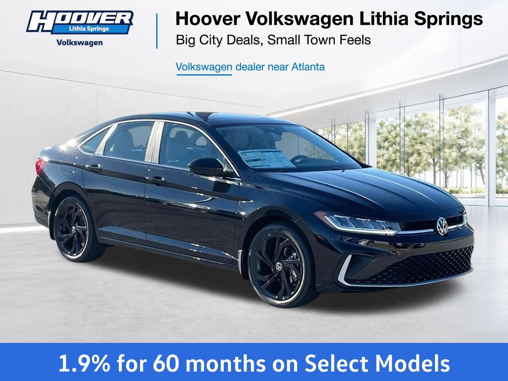 Deep Black Pearl 2026 Volkswagen Jetta Sedan Front-Wheel Drive 8-Speed Automatic