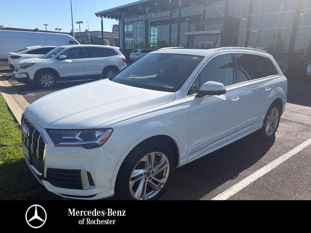 Carrara White 2021 Audi Q7 SUV / Crossover All-Wheel Drive 8-Speed Automatic