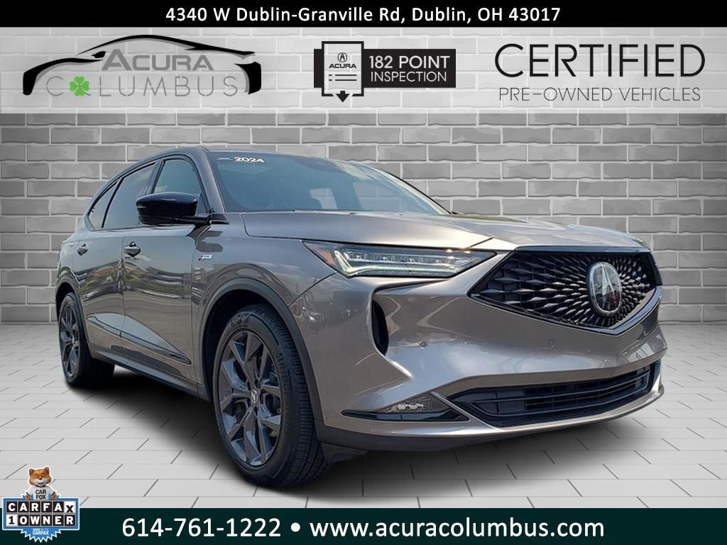 Liquid Carbon Metallic 2024 Acura MDX SUV / Crossover All-Wheel Drive Automatic