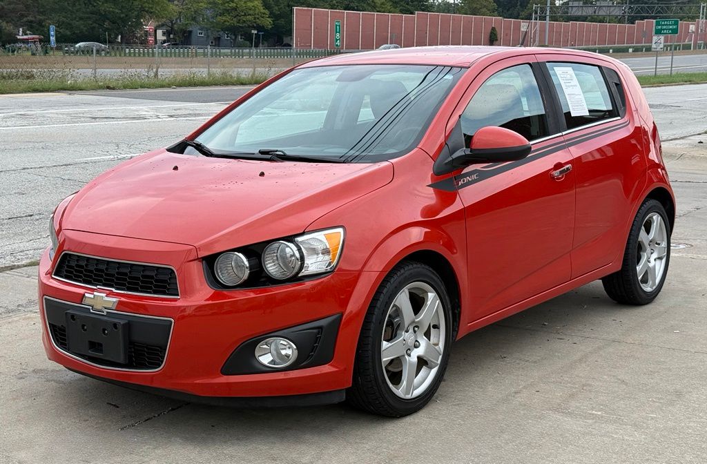 Inferno Orange Metallic 2012 Chevrolet Sonic Hatchback Front-Wheel Drive 5-Speed Manual