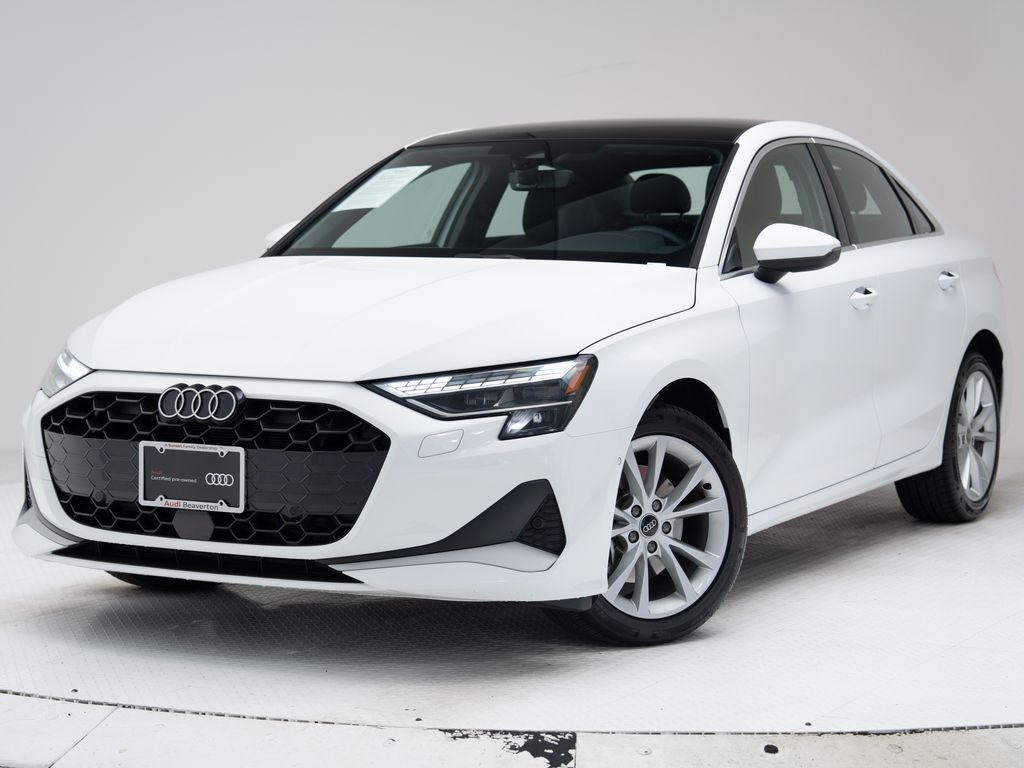 Arkona White 2025 Audi A3 quattro Premium 40 TFSI Sedan All-Wheel Drive 7-Speed Automatic