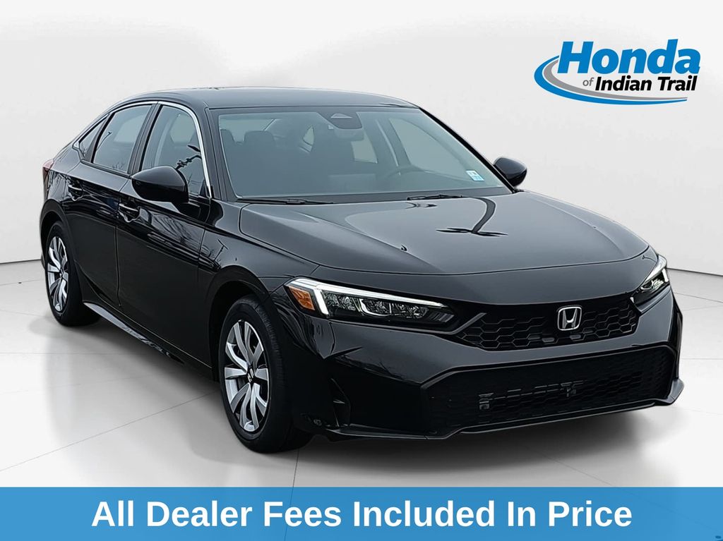 Crystal Black Pearl 2026 Honda Civic Sedan Front-Wheel Drive Continuously Variable Transmission
