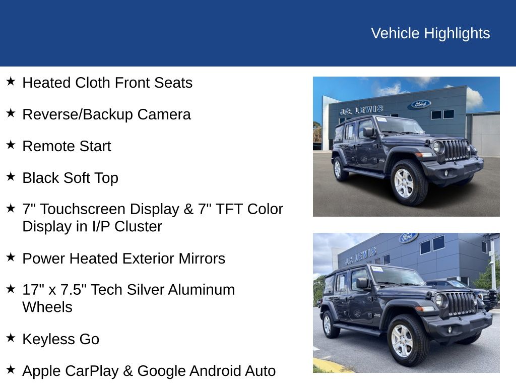 2018 Jeep Wrangler Unlimited Sport S 4x4