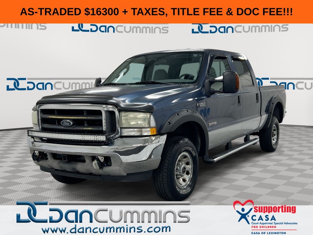 Blue 2004 Ford F-350 Super Duty Pickup Truck Four-Wheel Drive 5-Speed Automatic Overdrive