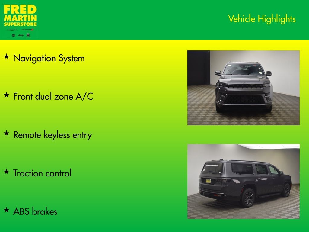 new 2026 Jeep Grand Wagoneer L car, priced at $71,236