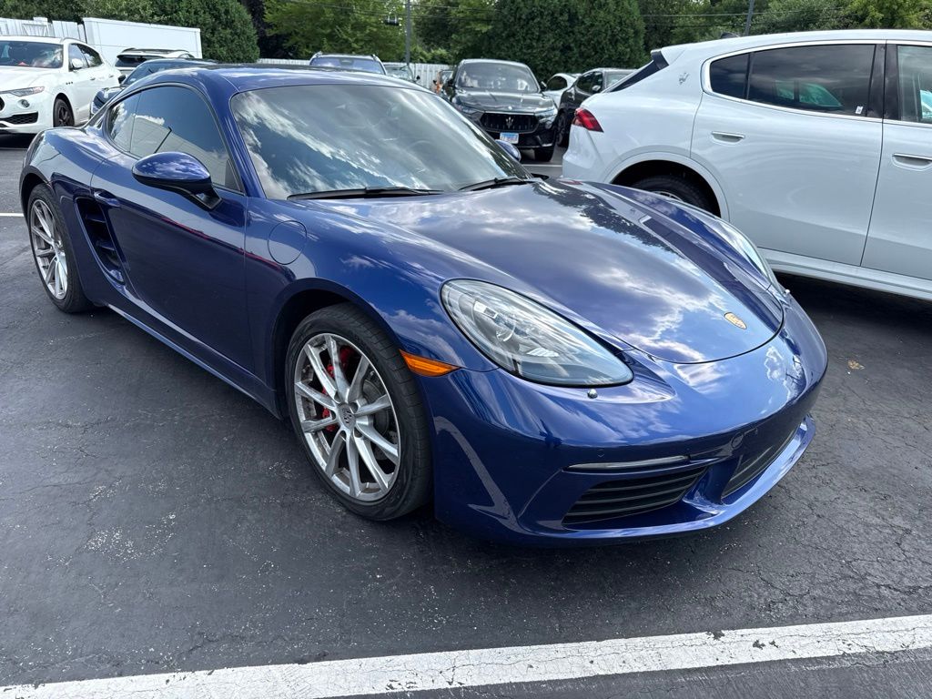 Gentian Blue Metallic 2024 Porsche 718 Cayman Coupe Rear-Wheel Drive 6-Speed Manual