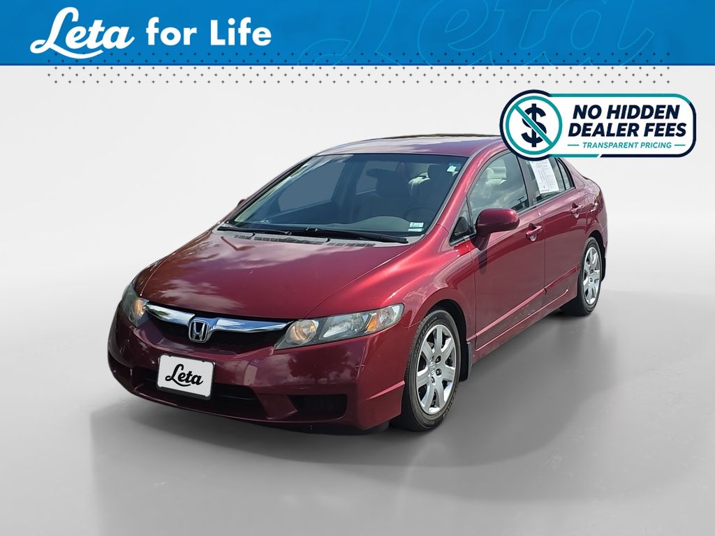 Orange (Tango Red Pearl) 2009 Honda Civic LX Sedan Front-Wheel Drive 5-Speed Automatic