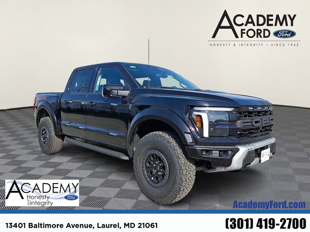 Agate Black Metallic 2026 Ford F-150 Raptor SuperCrew 4WD Pickup Truck Four-Wheel Drive Automatic