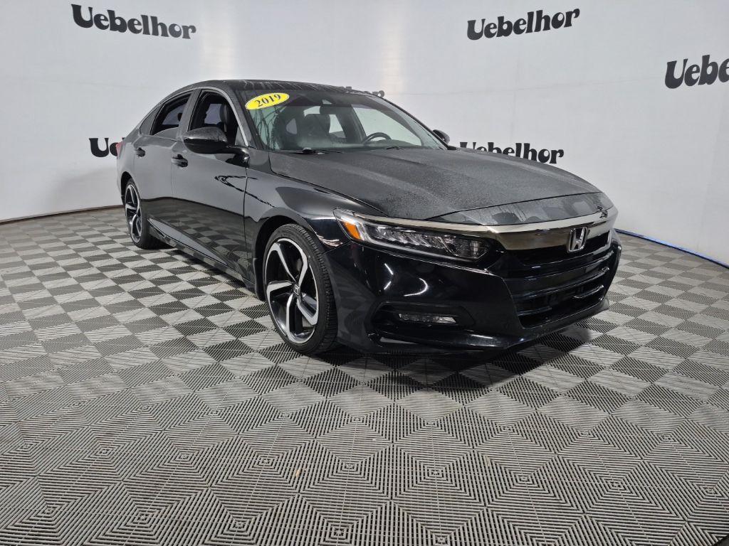 Black 2019 Honda Accord Sedan Front-Wheel Drive Automatic