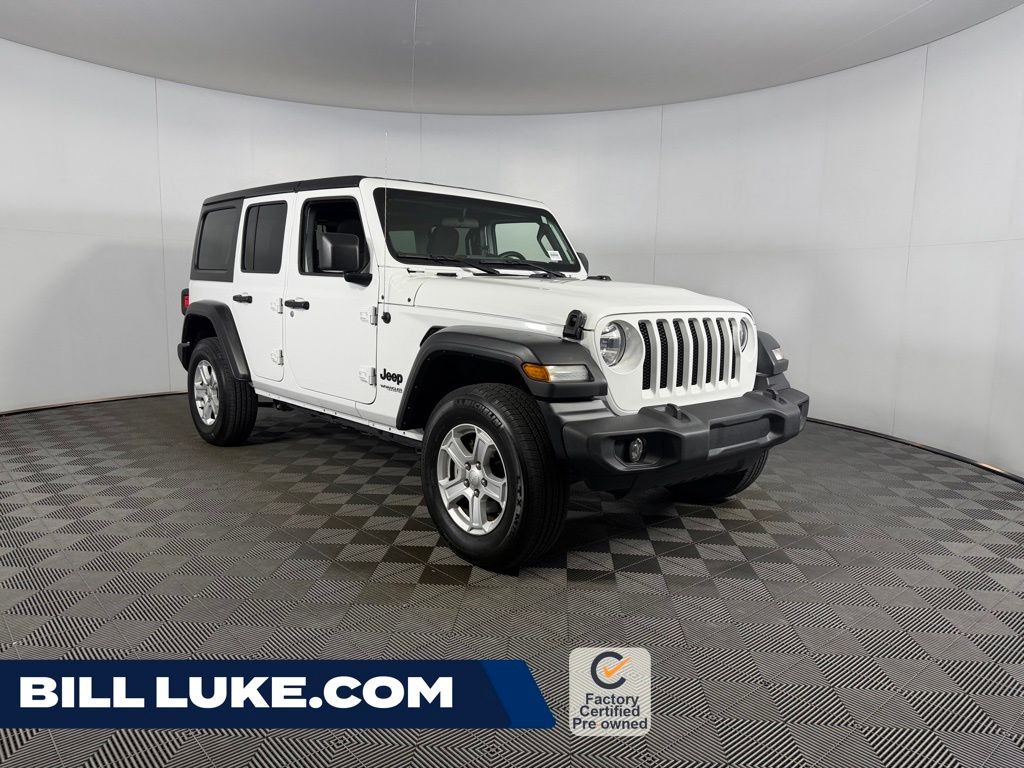 Bright White Clearcoat 2022 Jeep Wrangler Unlimited Sport S 4WD SUV / Crossover Four-Wheel Drive 8-Speed Automatic