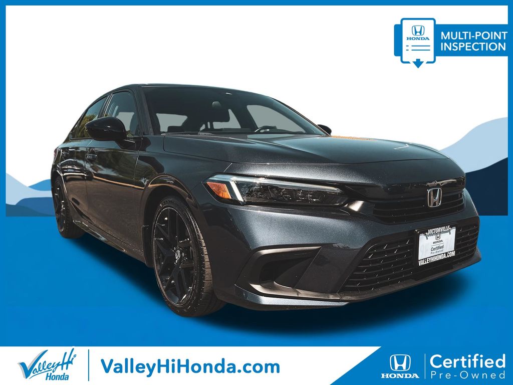 Gray 2023 Honda Civic Sedan Front-Wheel Drive Continuously Variable Transmission