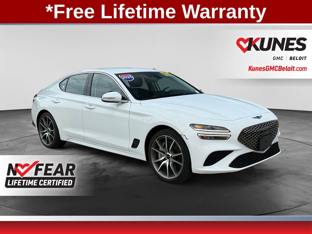 Alta White 2025 Genesis G70 Sedan Rear-Wheel Drive 8-Speed Automatic